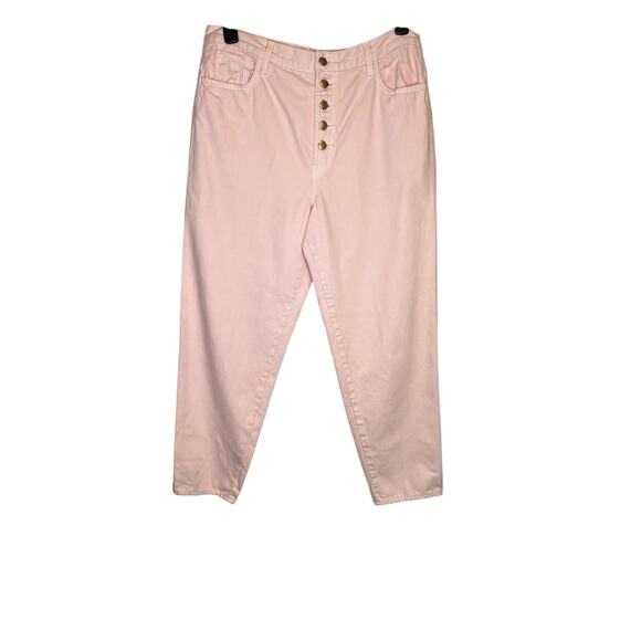 J BRAND Heather Button Fly Jeans in Lulled Cropped in Pink Women's Size 32 = 12 - Picture 3 of 12
